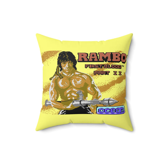 Rambo Quadratisches Kissen aus gesponnenem Polyester