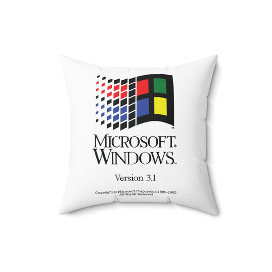 Microsoft Windows 3.1 Quadratisches Kissen aus gesponnenem Polyester