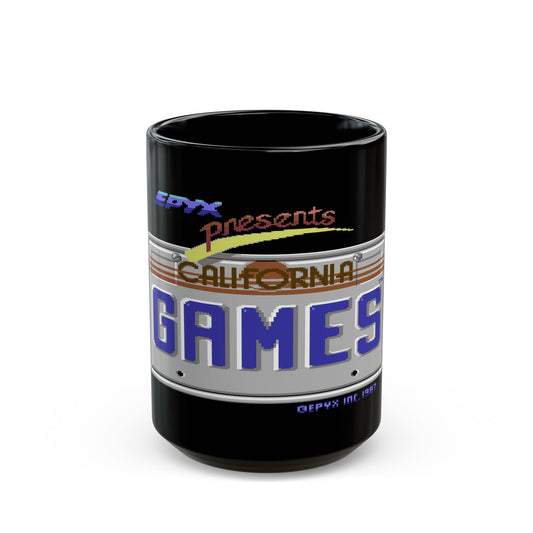 Schwarzer Becher „California Games“ (11 oz, 15 oz)