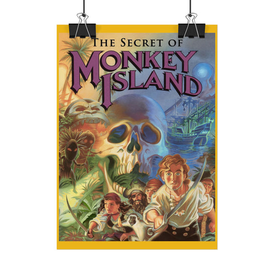 Monkey Island 1 Gerolltes Poster