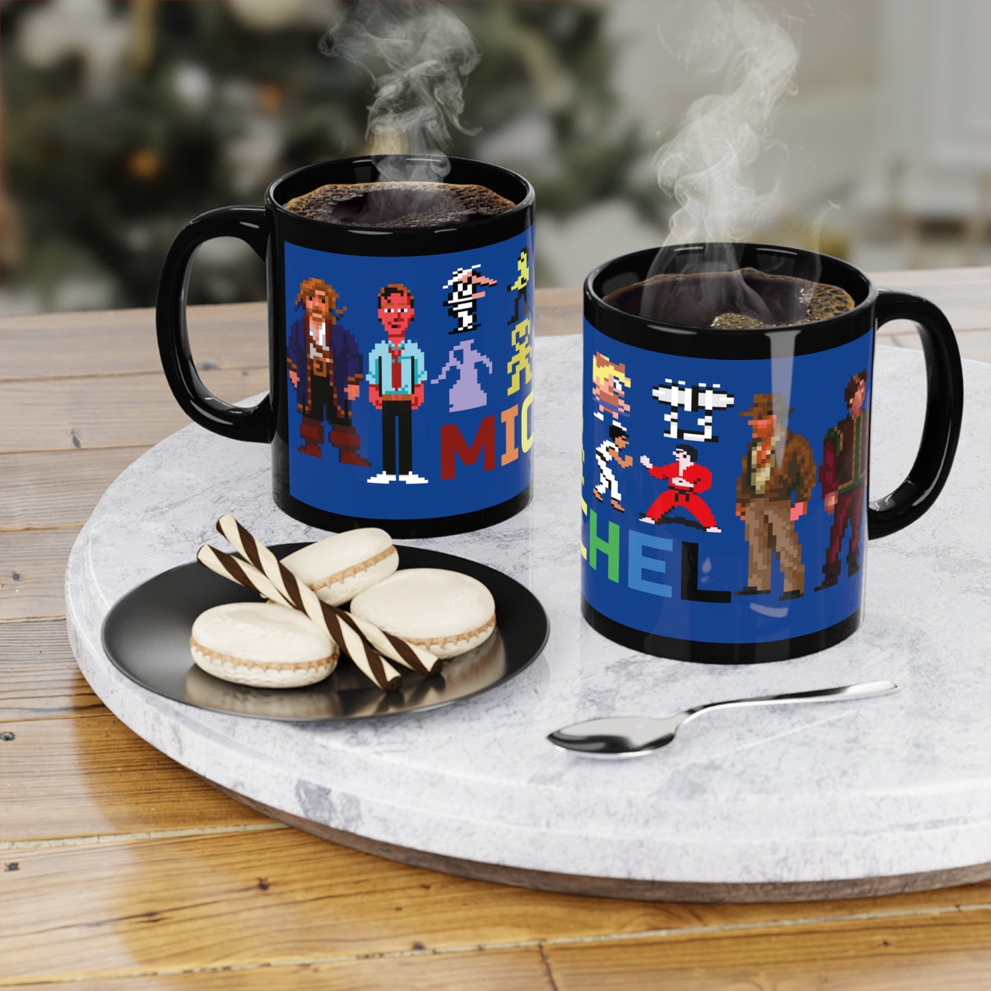 Schwarze Kaffeetasse, 11oz