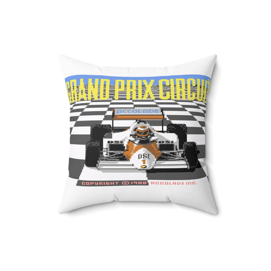 Grand Prix Circuit Quadratisches Kissen aus gesponnenem Polyester