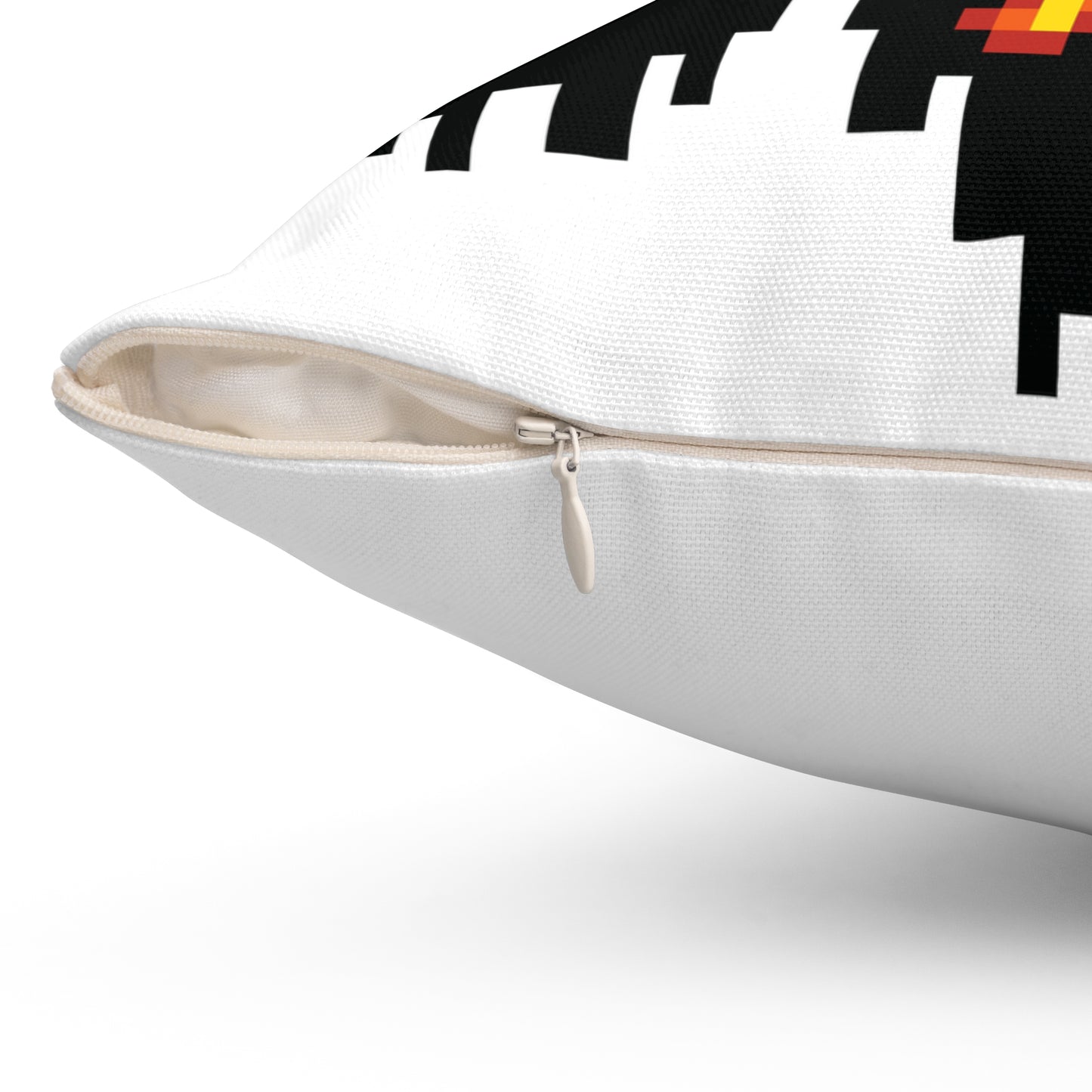 Diablo Quadratisches Kissen aus gesponnenem Polyester