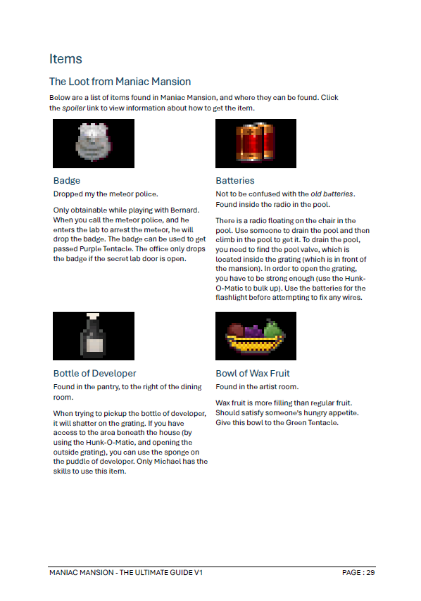 Maniac Mansion - The Ultimate Guide - DIGITAL RetroWebShop