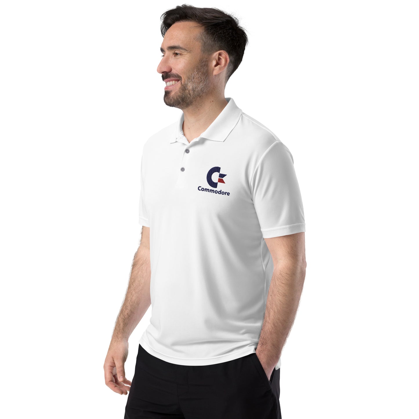 Commodore 64 adidas performance poloshirt