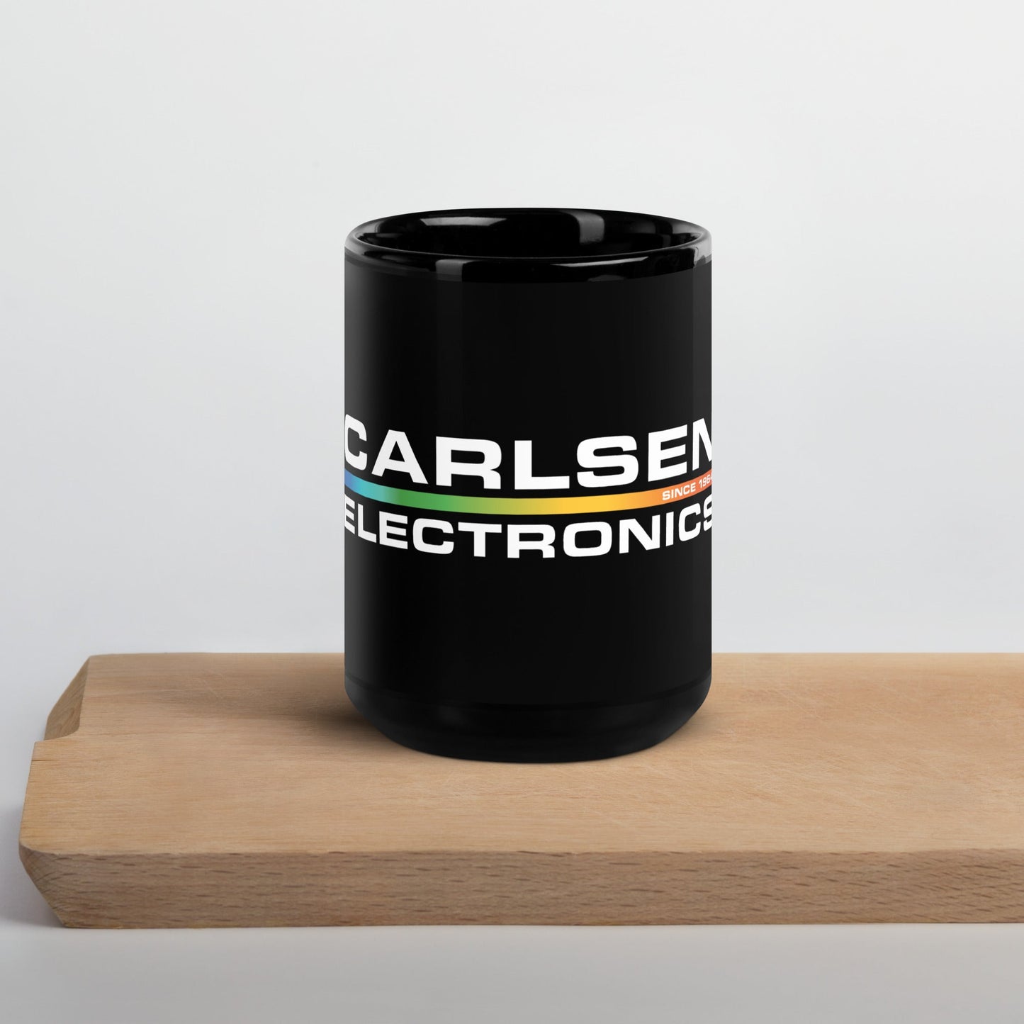 Ray Carlsen Electronics - Black Glossy Mug RetroWebShop