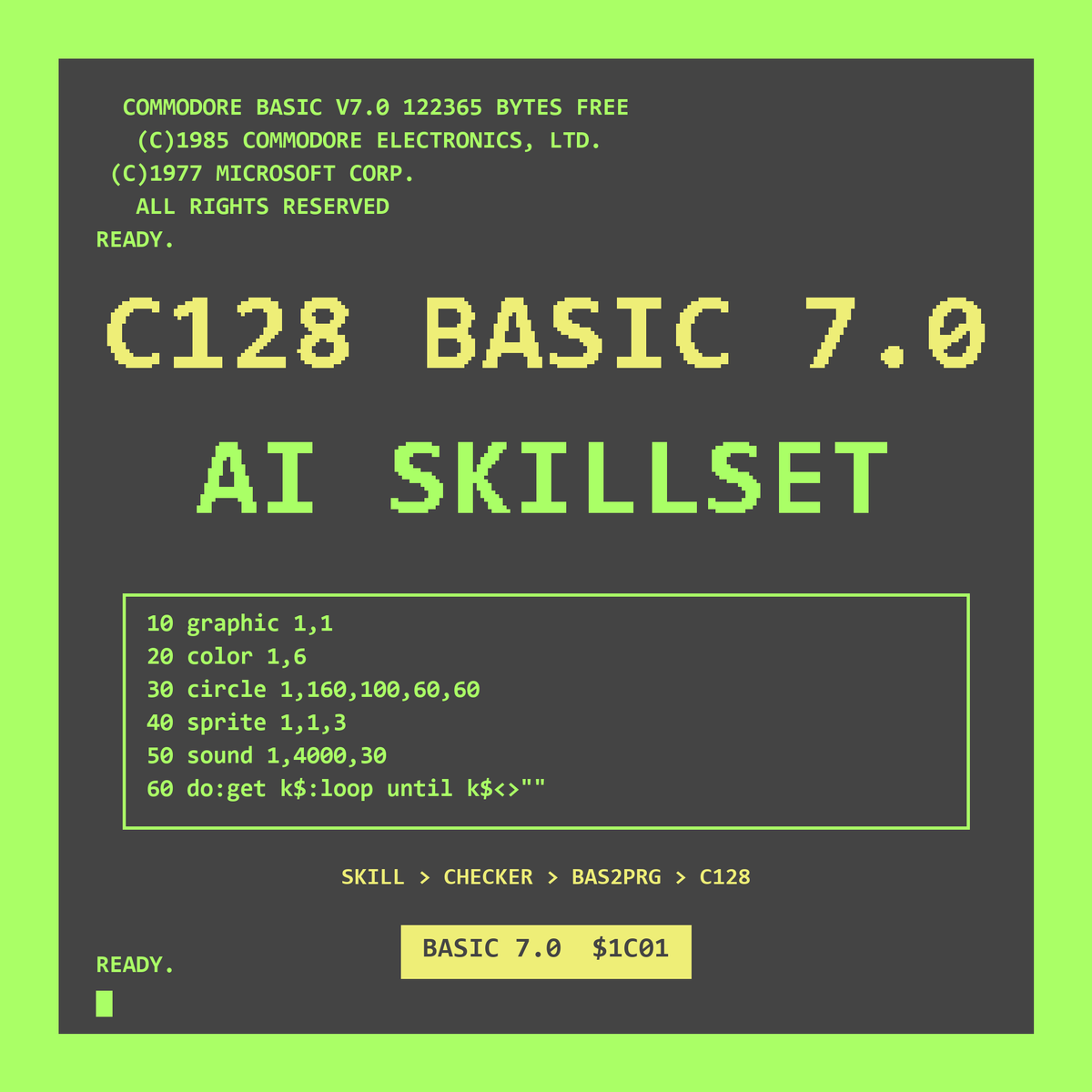C128 BASIC 7.0 AI Skillset
