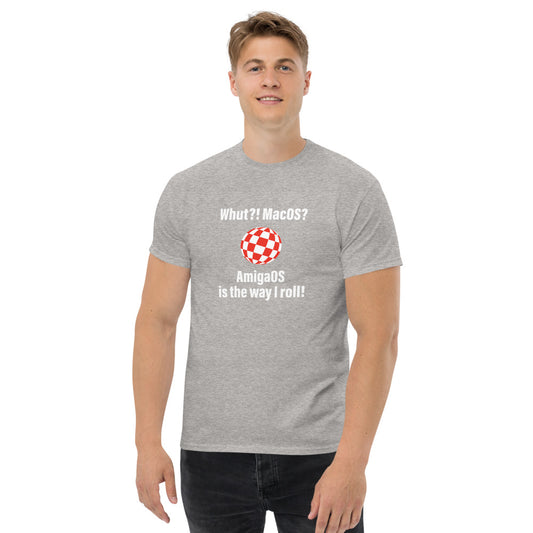 Was?! macOS? AmigaOS Herren-Schwergewichts-T-Shirt