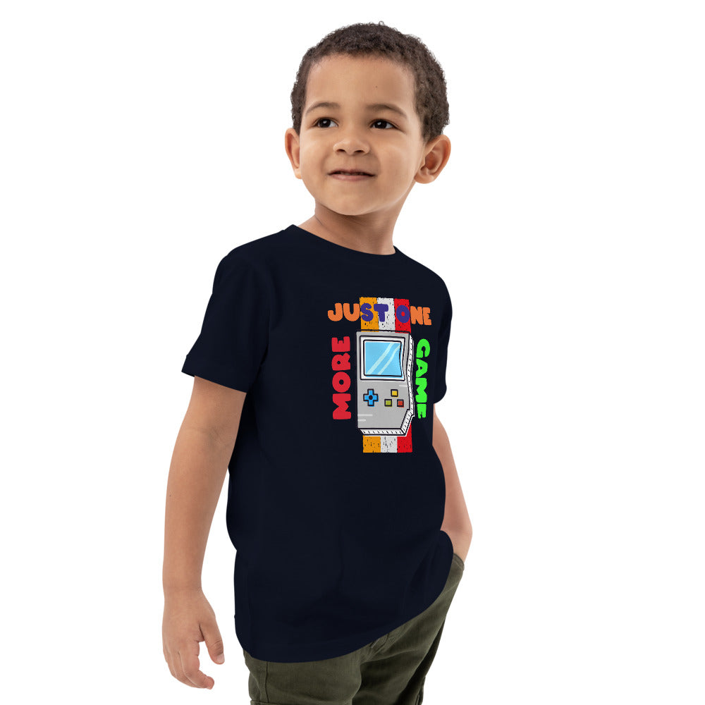 Just One More Game Kinder-T-Shirt aus Bio-Baumwolle