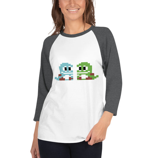 Bubble Bobble Raglan-Shirt mit 3/4-Ärmeln