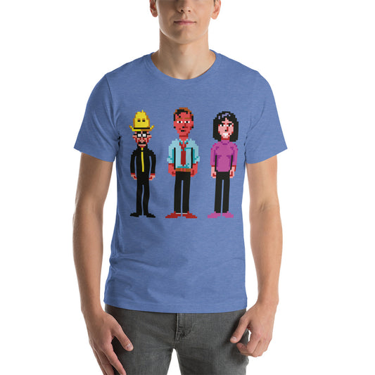 Kurzärmeliges Unisex-T-Shirt mit Tasche