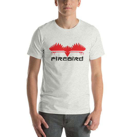 Firebird Zwarte letters op de voorkant Unisex T-shirt met korte mouwen