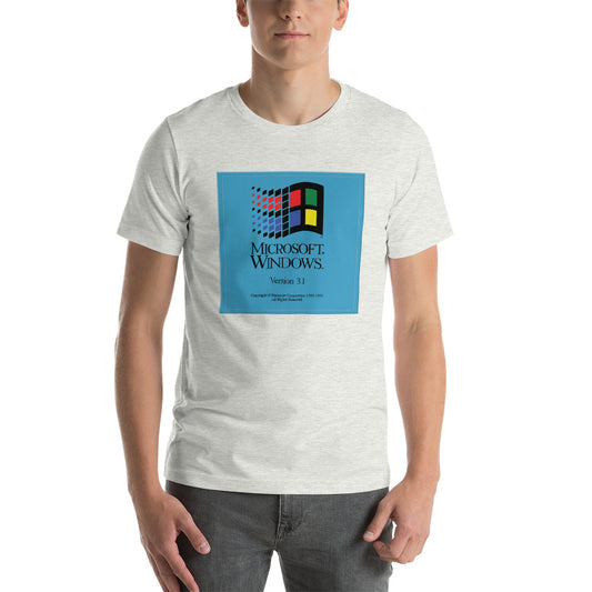 Windows 3.1 Kurzarm-Unisex-T-Shirt