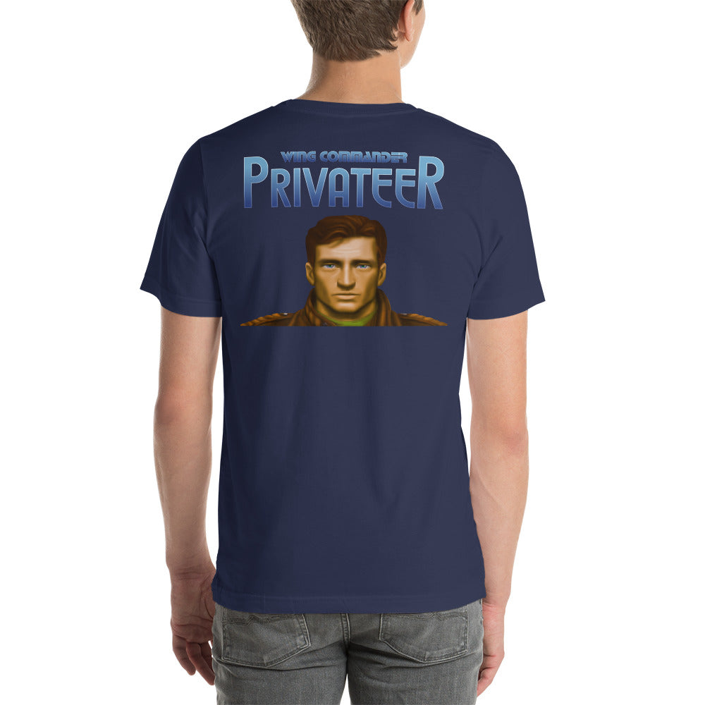 Wing Commander Privateer Back Short-Sleeve Unisex T-Shirt RetroWebShop