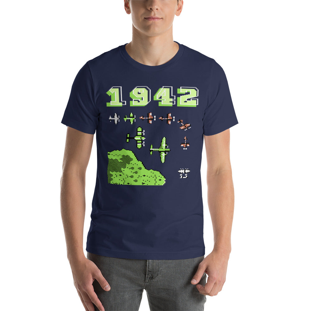 1942 Pacific Frontprint Short-Sleeve Unisex T-Shirt RetroWebShop