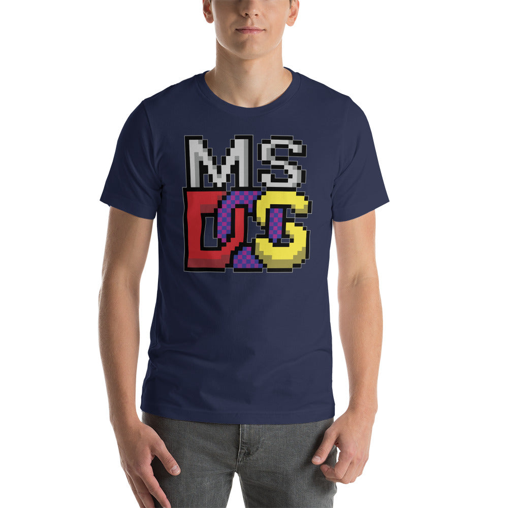 MS Dos Short-Sleeve Unisex T-Shirt RetroWebShop