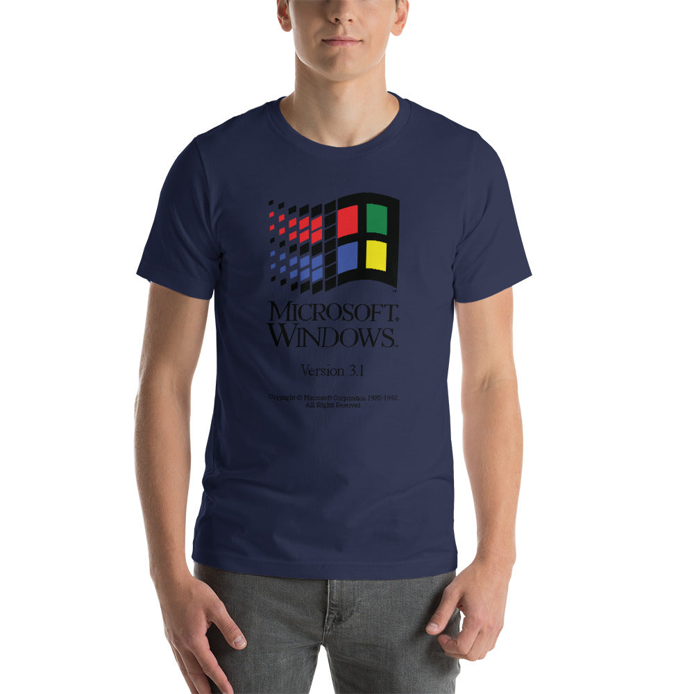 Windows 3.1 Short-Sleeve Unisex T-Shirt RetroWebShop