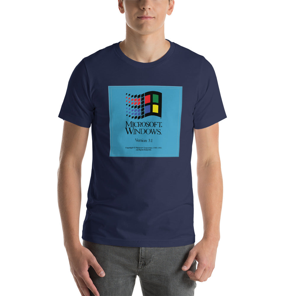 Windows 3.1 Short-Sleeve Unisex T-Shirt RetroWebShop