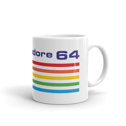 Commodore 64 Weiß glänzende Tasse
