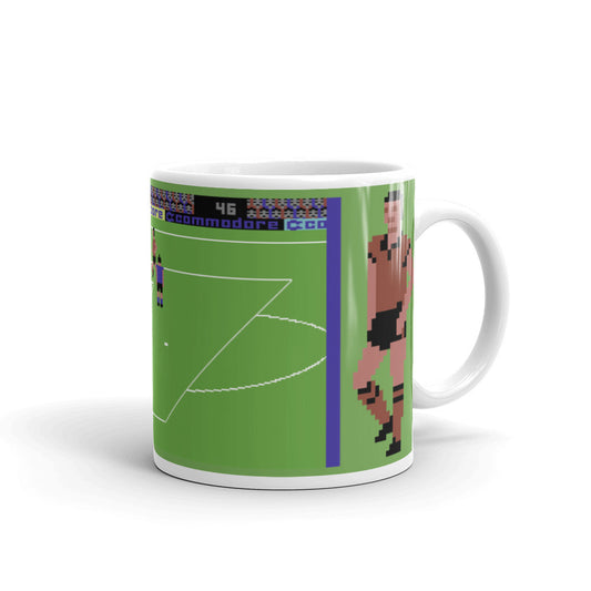Internationaler Fußball Weiß glänzende Tasse