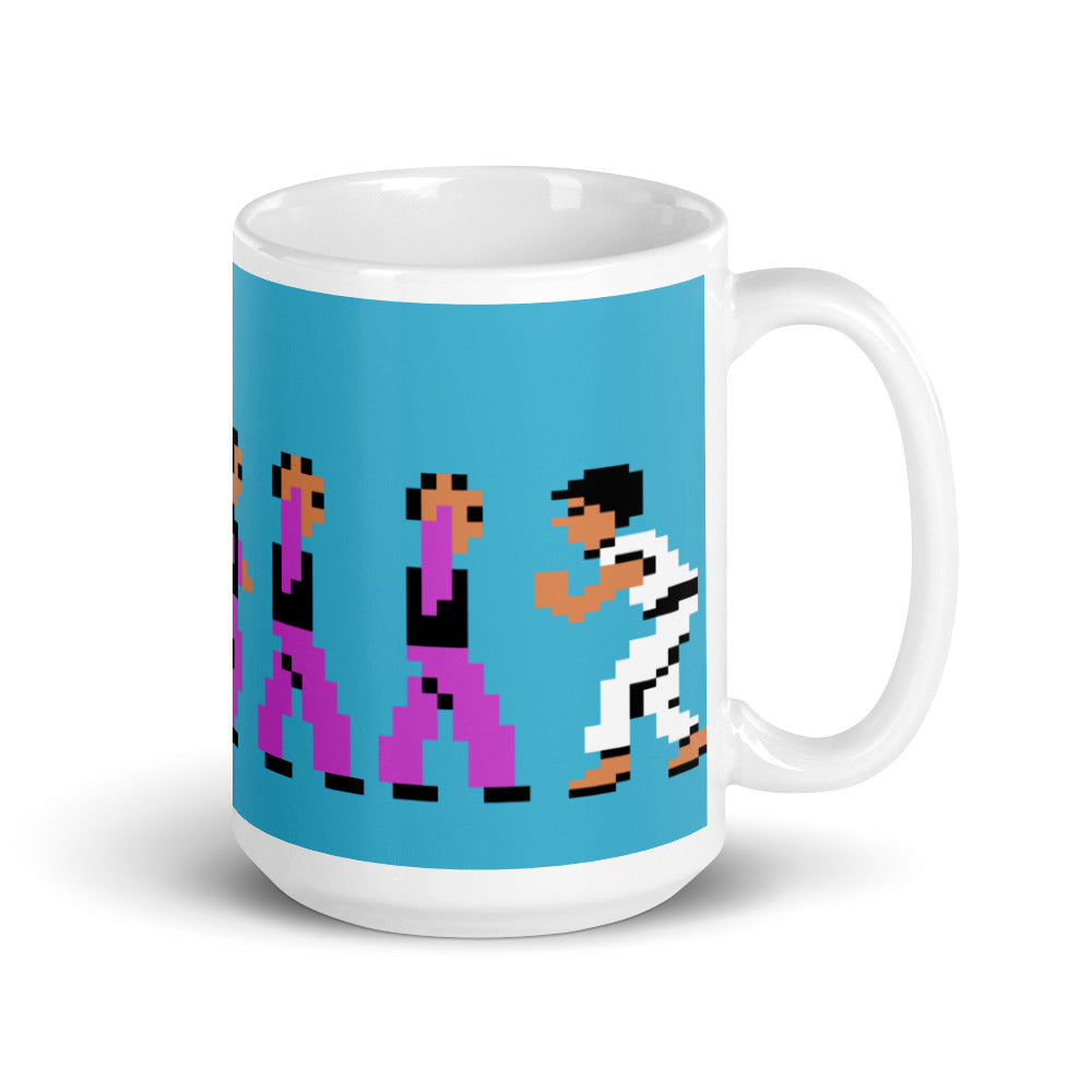 Kungfu Master White glossy mug RetroWebShop