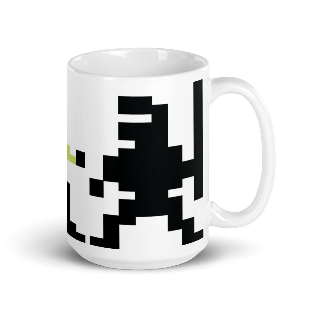 Bruce Lee Weiß glänzende Tasse