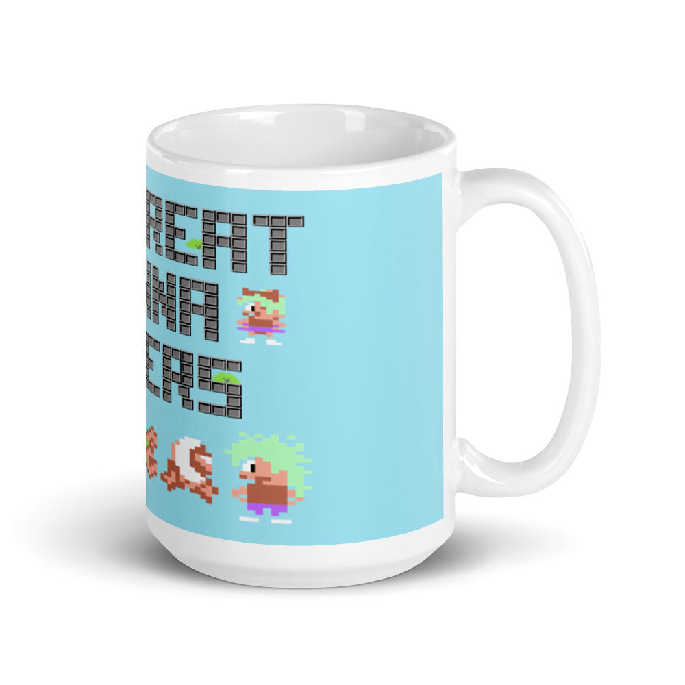 The Great Gianna Sisters White glossy mug RetroWebShop