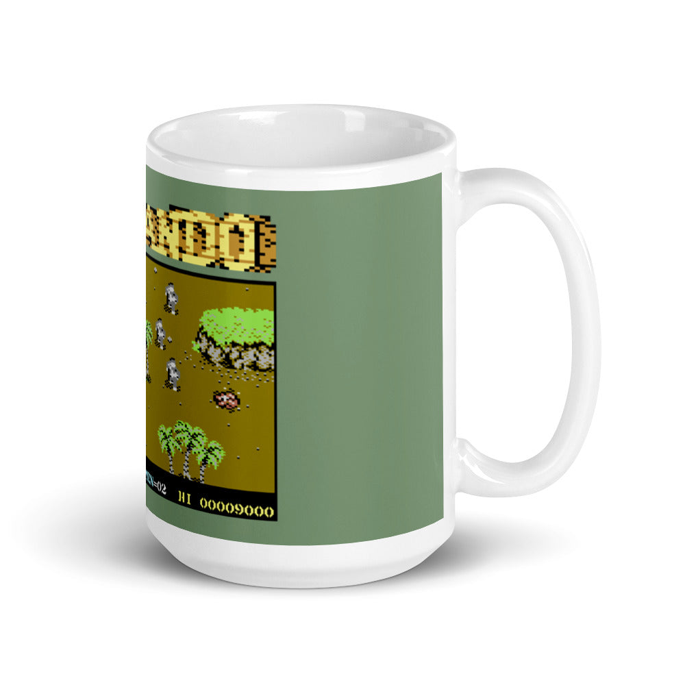 Commando White glossy mug RetroWebShop