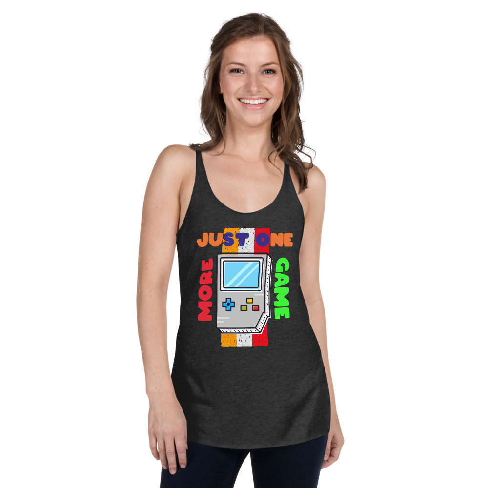 Just One More Game Women's Racerback Tank RetroWebShop