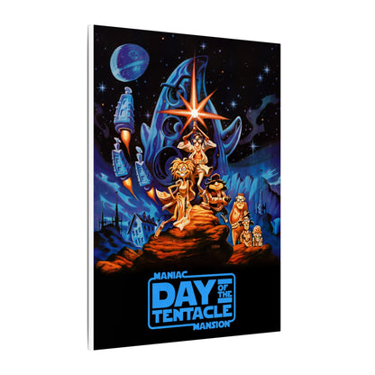 Day of the Tentacle - Star Wars Parodie (blauw logo) - Canvas Printify