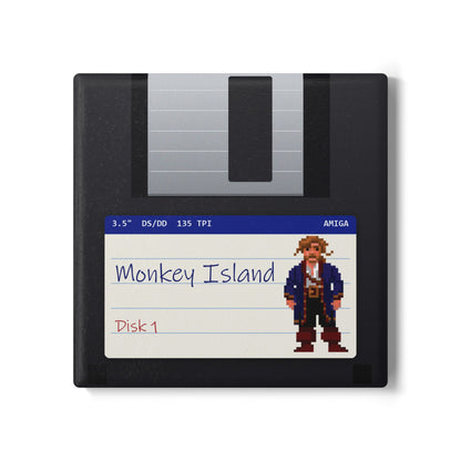 Monkey Island - Floppy Onderzetter Printify