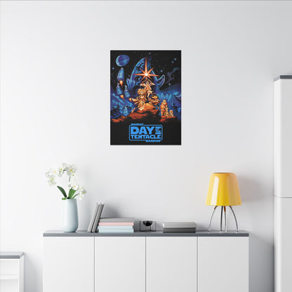 Day of the Tentacle - Star Wars Parodie (blauw logo) - Canvas Printify