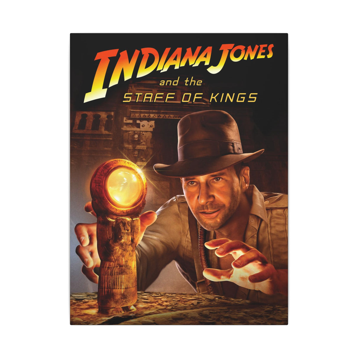 Indiana Jones and the Staff of Kings (met staf) - Canvas Printify