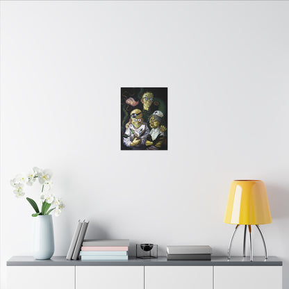 Maniac Mansion - Edison familieportret - Canvas Printify