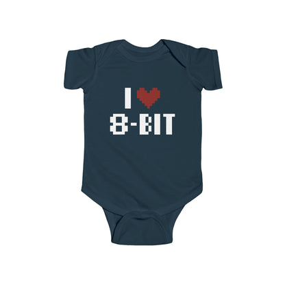 I love 8 Bit Infant Fine Jersey Bodysuit Printify