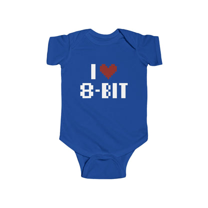 I love 8 Bit Infant Fine Jersey Bodysuit Printify