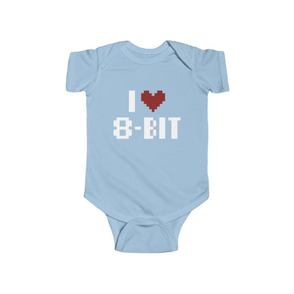 I love 8 Bit Infant Fine Jersey Bodysuit Printify