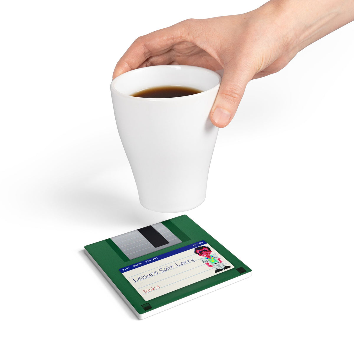 Leisure Suit Larry - Floppy Onderzetter Printify