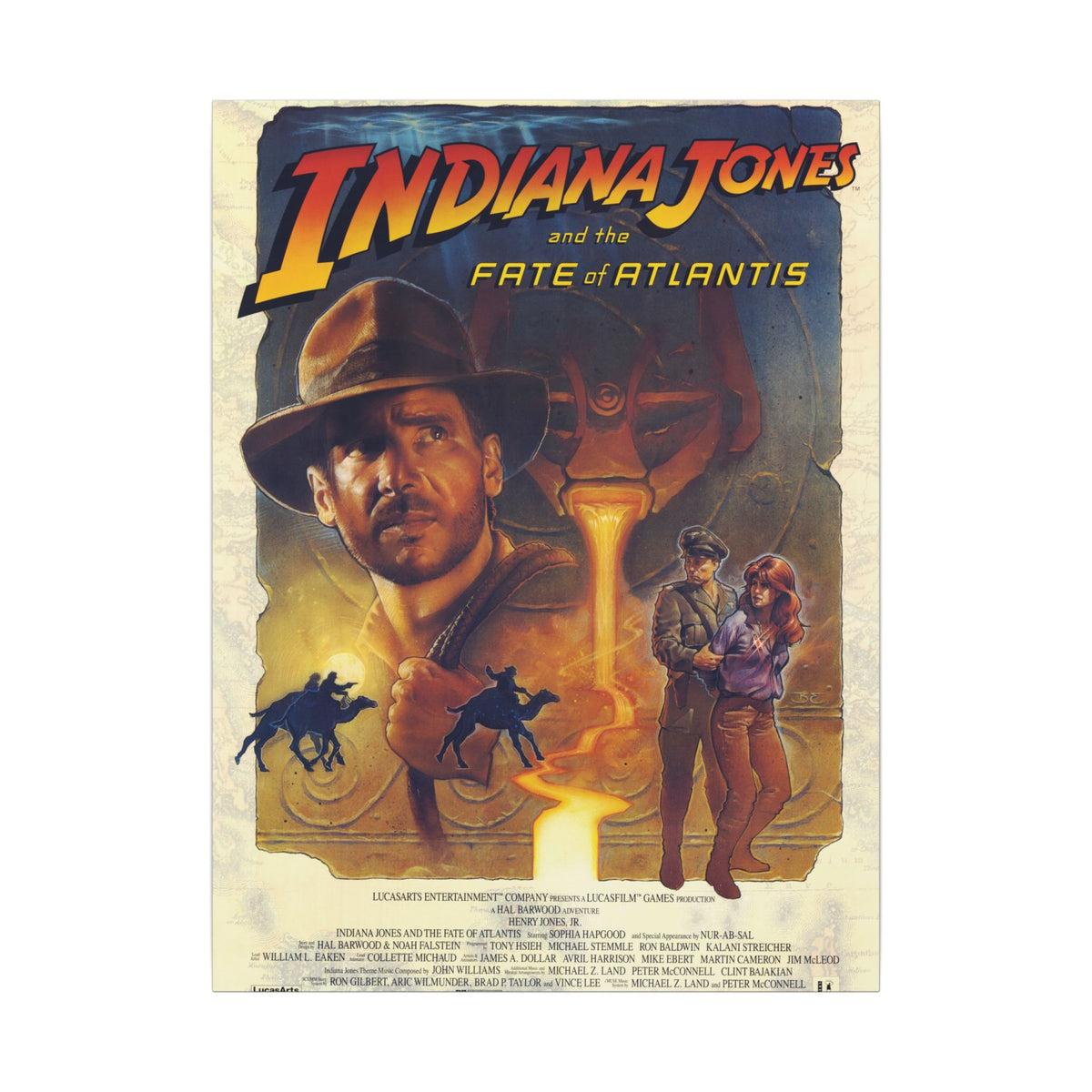 Indiana Jones and the Fate of Atlantis - Canvas Printify