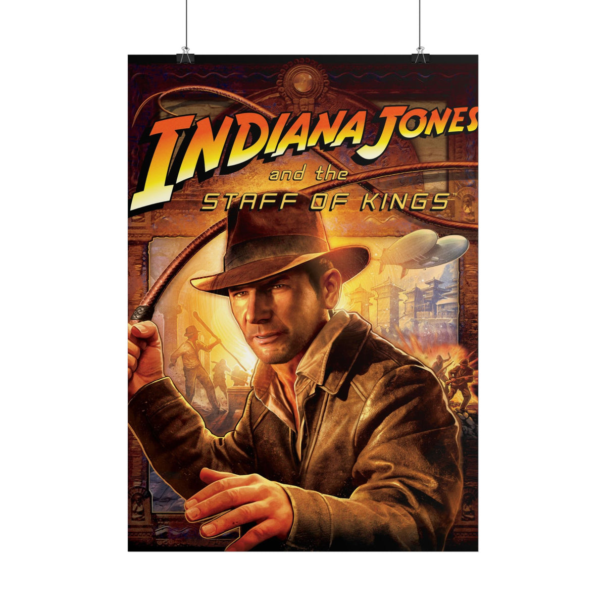 Indiana Jones and the Staff of Kings (met zweep) - Poster Printify