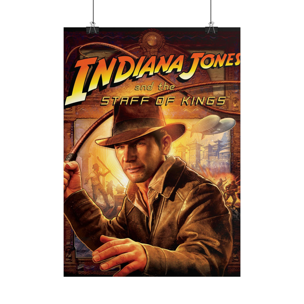 Indiana Jones and the Staff of Kings (met zweep) - Poster Printify