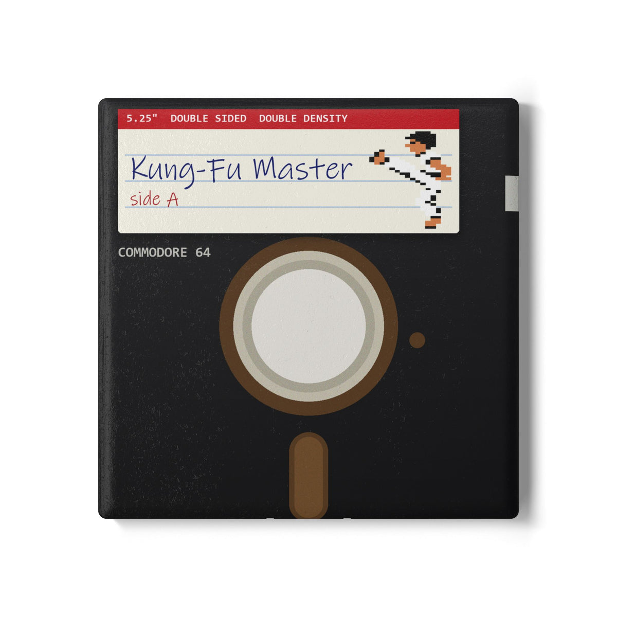 Kung-Fu Master - Floppy Onderzetter Printify