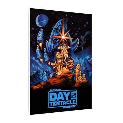 Day of the Tentacle - Star Wars Parodie (blauw logo) - Canvas Printify
