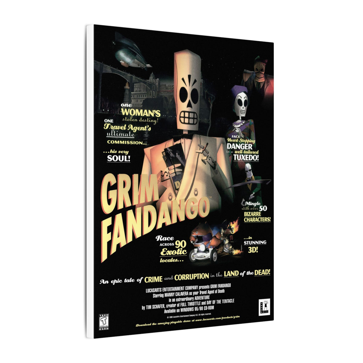 Grim Fandango - Canvas Printify