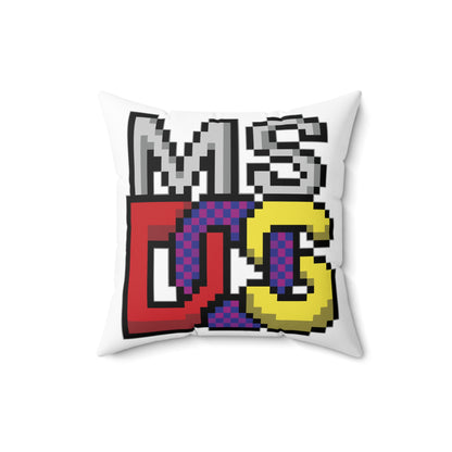 MS Dos Spun Polyester Square Pillow 