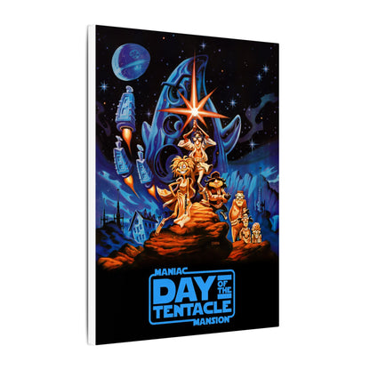 Day of the Tentacle - Star Wars Parodie (blauw logo) - Canvas Printify