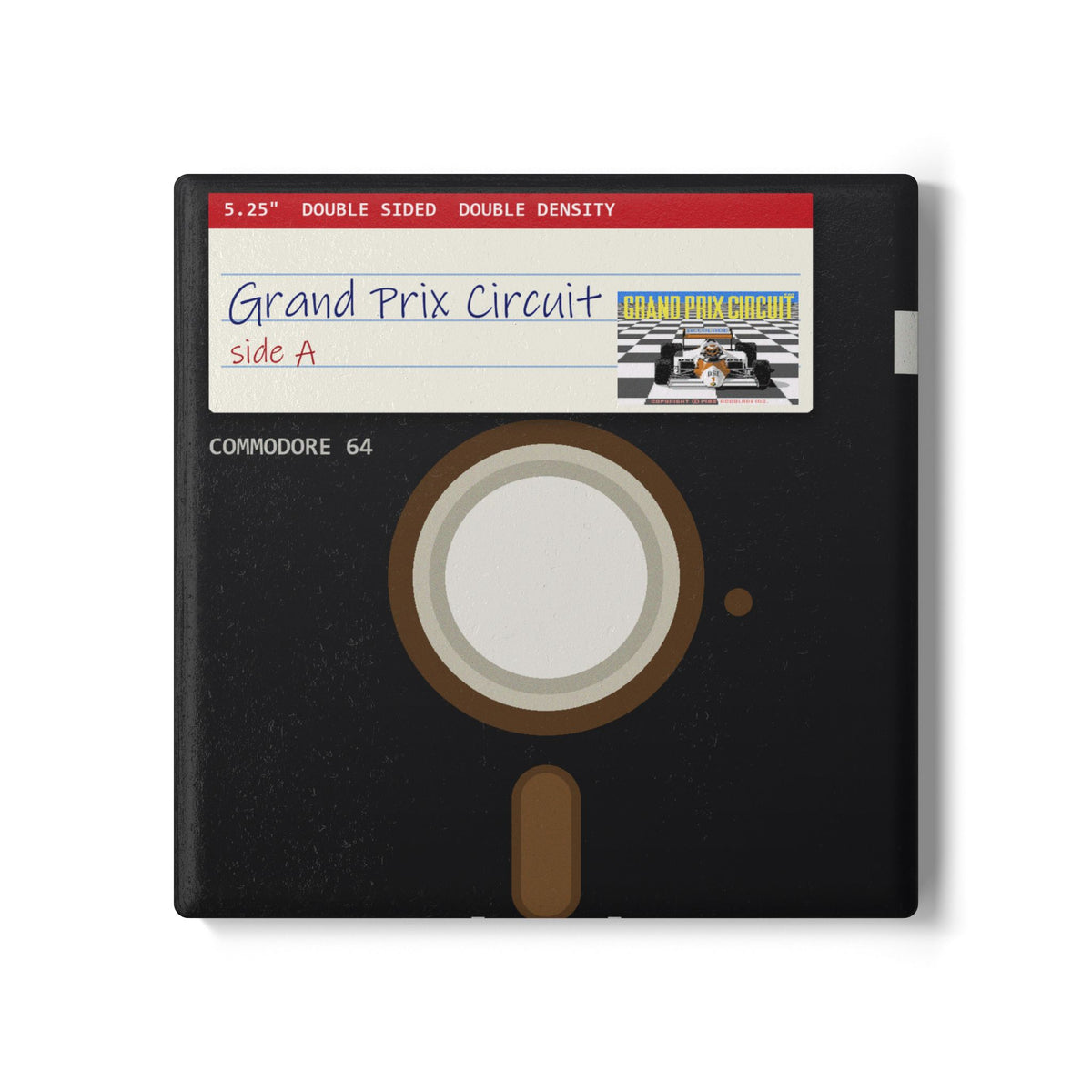 Grand Prix Circuit - Floppy Onderzetter Printify