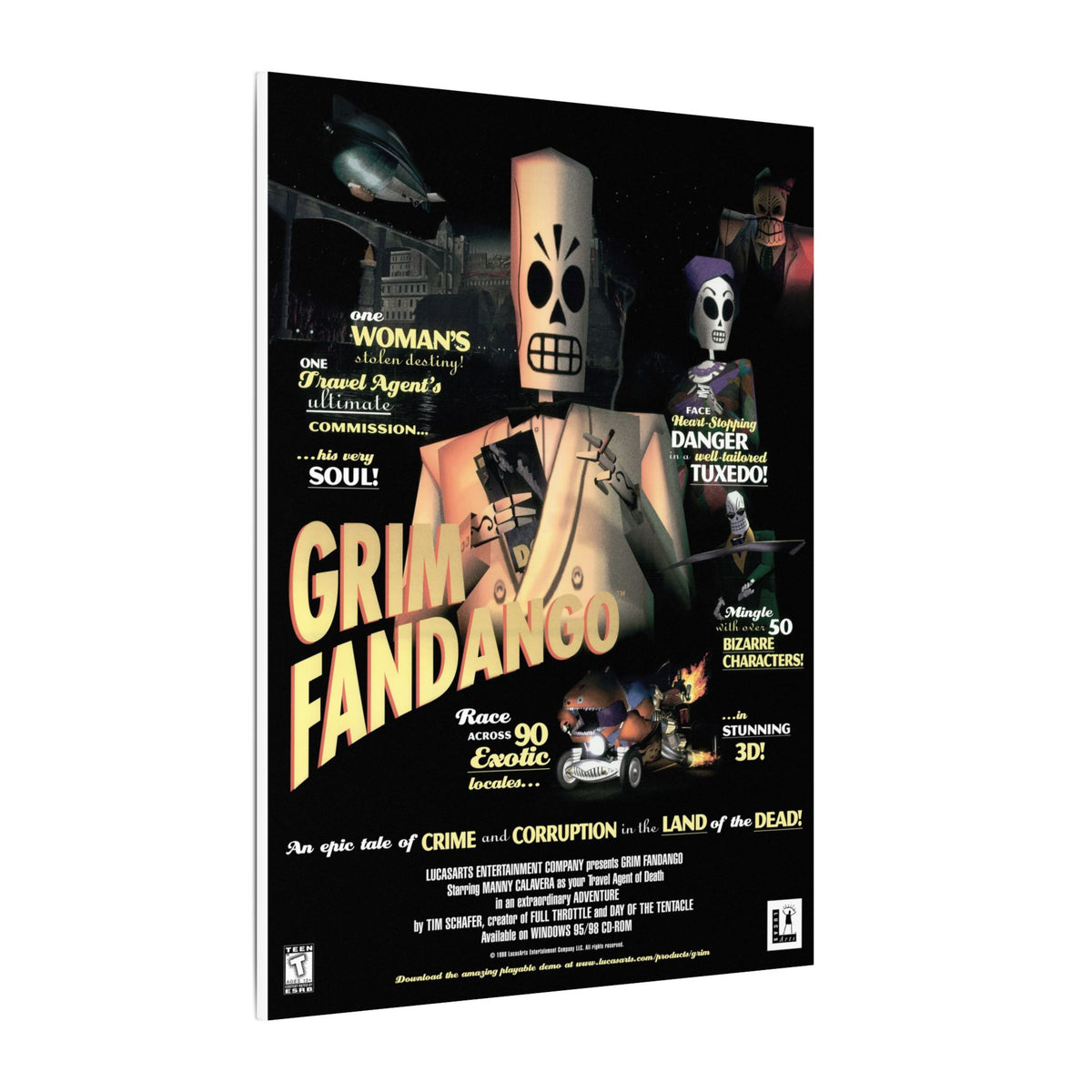 Grim Fandango - Canvas Printify
