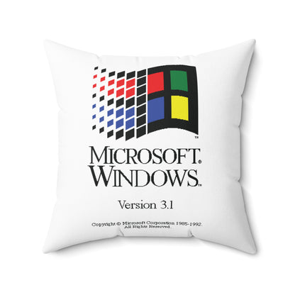 Microsoft Windows 3.1 Spun Polyester Square Pillow 