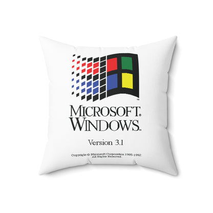 Microsoft Windows 3.1 Spun Polyester Square Pillow 